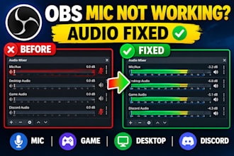 fix obs microphone and audio problems