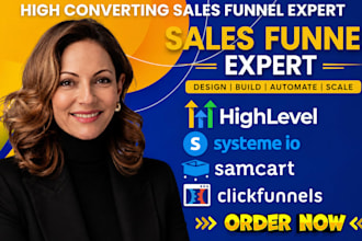 clickfunnels 2 0 sales funnel, systeme io sales funnel, gohighlevel samcart
