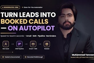 set gohighlevel CRM automation for lead follow up and booking