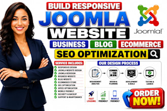 build responsive joomla business website blog ecommerce store SEO optimization