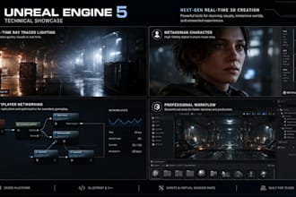develop unreal engine 5 multiplayer game, prototype, blueprints and cpp features