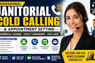 janitorial cold calling, appointment setting, commercial cleaning leads