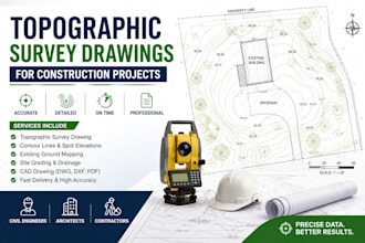 prepare accurate topographic survey drawings for construction projects