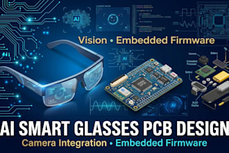 design ai smart glasses pcb with camera and embedded firmware