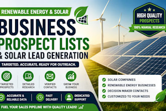 build renewable energy business prospect lists targeted solar lead generation