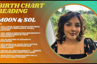 create a birth chart reading and natal chart PDF report