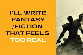 ghostwrite your fantasy or fiction novel