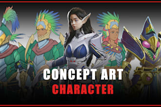 create high quality character concept art and illustration