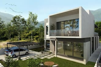redesign house terrace, two story apartment, balcony cgi, indoor, outdoor living