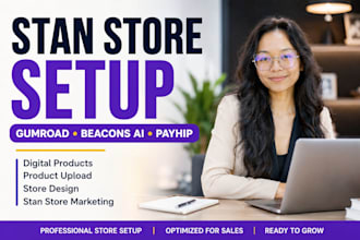 setup stan store gumroad beacons ai payhip stan store marketing