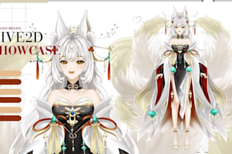 create anime vtuber model art and live2d vtuber rigging for vtube studio