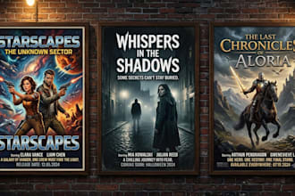 design professional, cinematic movie posters for your film