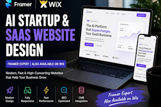 design a framer website for ai startup and saas business