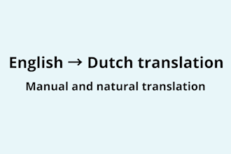 manually translate english to dutch accurately and naturally