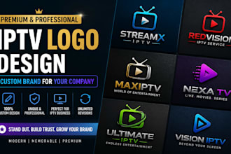 design premium and professional iptv logo custom brand for your company