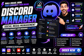 be your professional discord server manager and moderator