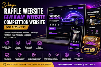 design raffle website giveaway website competition website for business