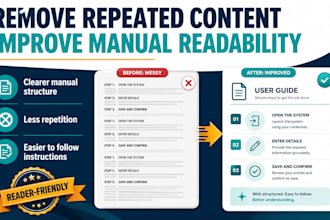 remove repeated content and improve your manual readability