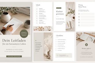 design german minimalist canva ebook workbook lead magnet pdf layout freebie kdp