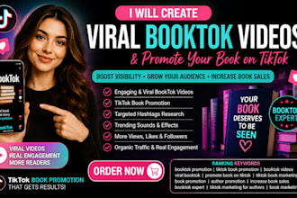create viral booktok videos and promote your book on tiktok