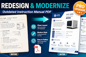 redesign and modernize your outdated instruction manual PDF