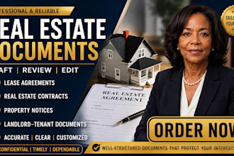 draft and review real estate contracts, leases and property notices