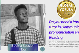 be your professional yoruba tutor for pronunciation and reading lessons