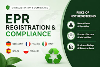 handle epr registration and compliance for germany, france, italy, spain, sweden