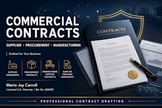 draft airtight US supplier agreements and procureme