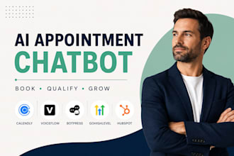 ai appointment chatbot calendly, voiceflow, botpress, gohighlevel, hubspot