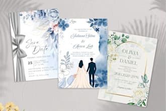 design the beautiful wedding invitations