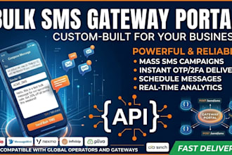 code a custom SMS gateway application with apis