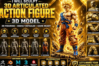 sculpt 3d articulated model 3d action figure articulated 3d model 3d figuring