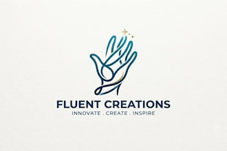 design a creative hand and fingers logo for your brand