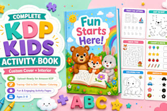 design complete KDP kids activity book