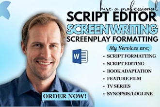 provide expert script editing, rewriting, and feedback for your TV screenplay