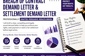 draft a breach of contracts demand letter or settlement demand letter