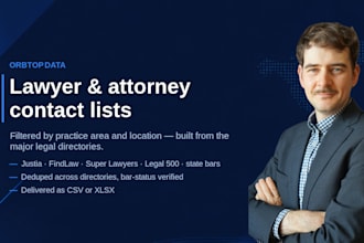 build a lawyer contact list by practice area and location
