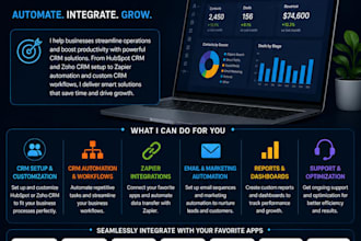 setup CRM automation clay hubspot apollo io zoho zapier