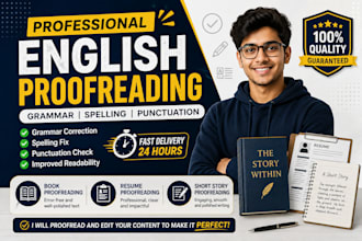 proofread and correct your english grammar professionally