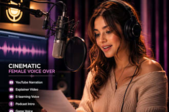 experience cinematic female voice over that brings every word to life