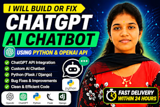 build or fix chatgpt openai chatbot using python