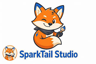 design creative mascot logo,cartoon character very fast with super color