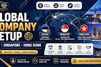 setup estonia e residency eu, hong kong company and singapore pte ltd formation