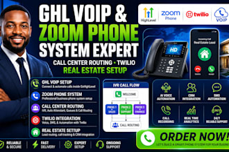 setup ghl voip zoom phone system call center routing twilio real estate setup