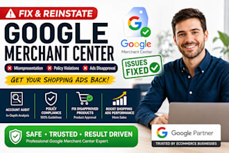 fix google merchant center misrepresentation, policy violations, ads disapproval