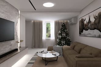 do 3d living room interior visualization