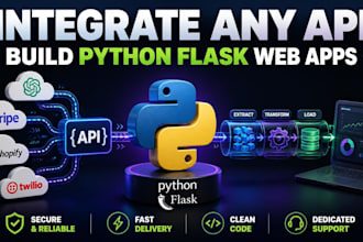 integrate apis and build python flask web apps