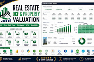 real estate financial model property forecast dcf valuation and investment model