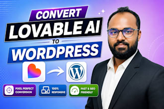 convert lovable to wordpress website with elementor